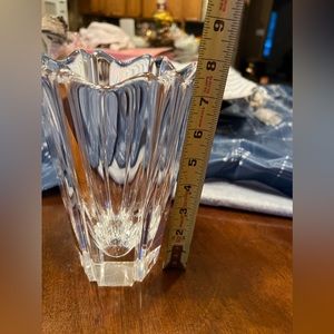 ORREFORS CRYSTAL JAN JOHANSSON DESIGN FLEUR 7 1/2" LARGE FLOWER VASE FINE GLASS